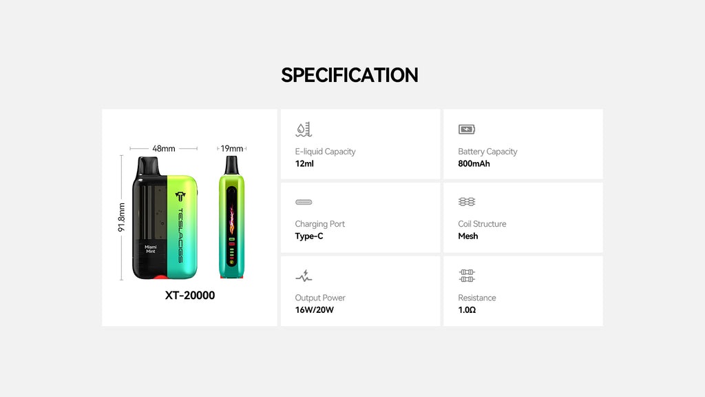 TESLACIGS 20K PUFFS Disposable Vape | Portable & Stylish