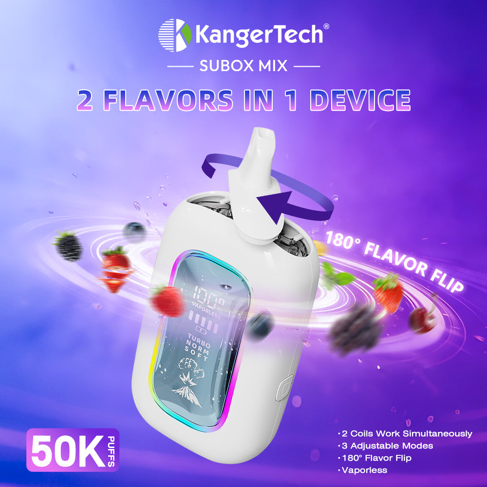 KangerTech SUBOX MIX 50K PUFFS Disposable Vape | Dual Flavor Switch